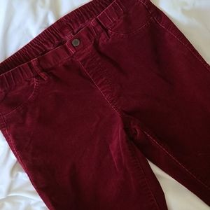 Uniqlo Burgundy Corduroy Leggins